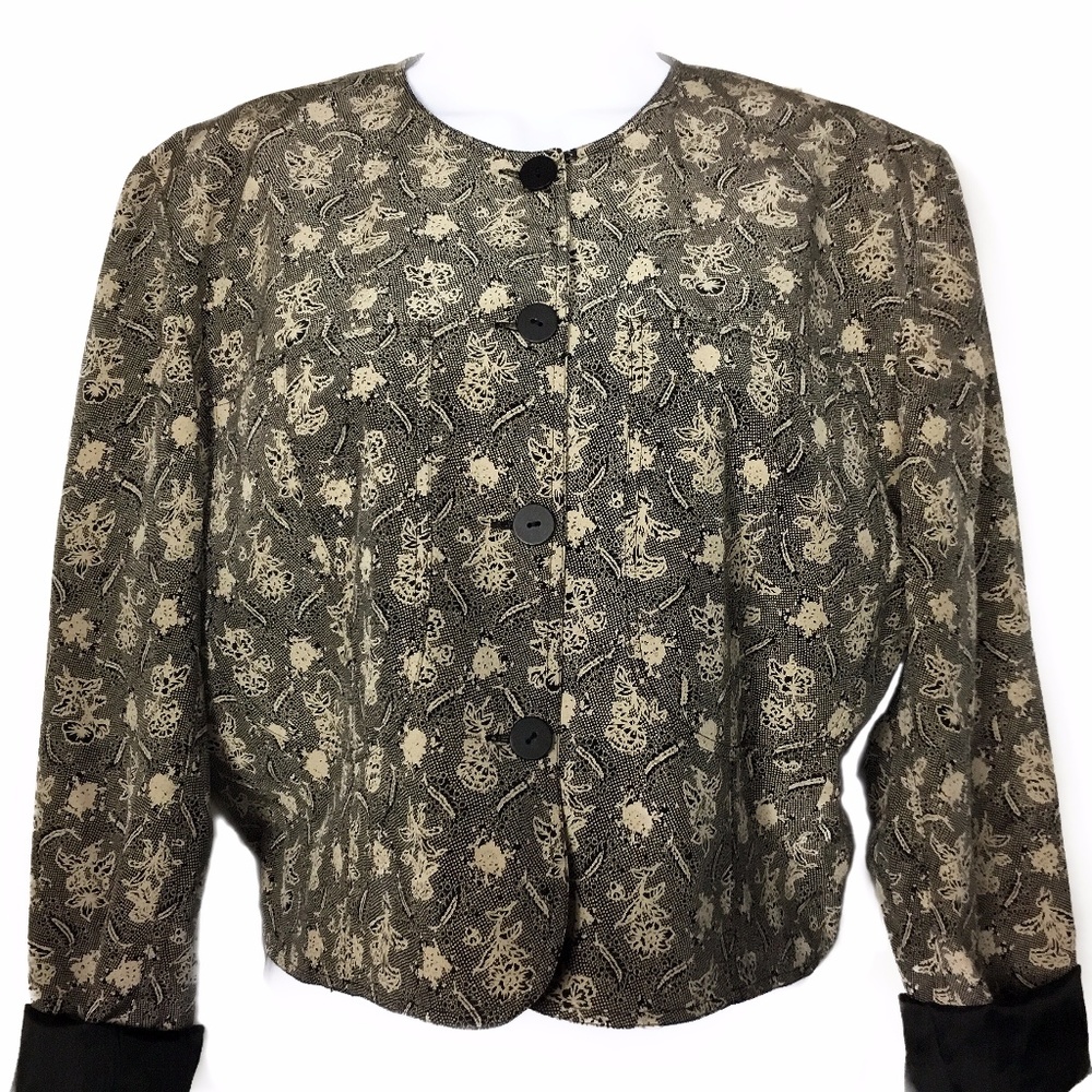 Vintage St. Gillian by Kay Unger Silk Crop Jacket